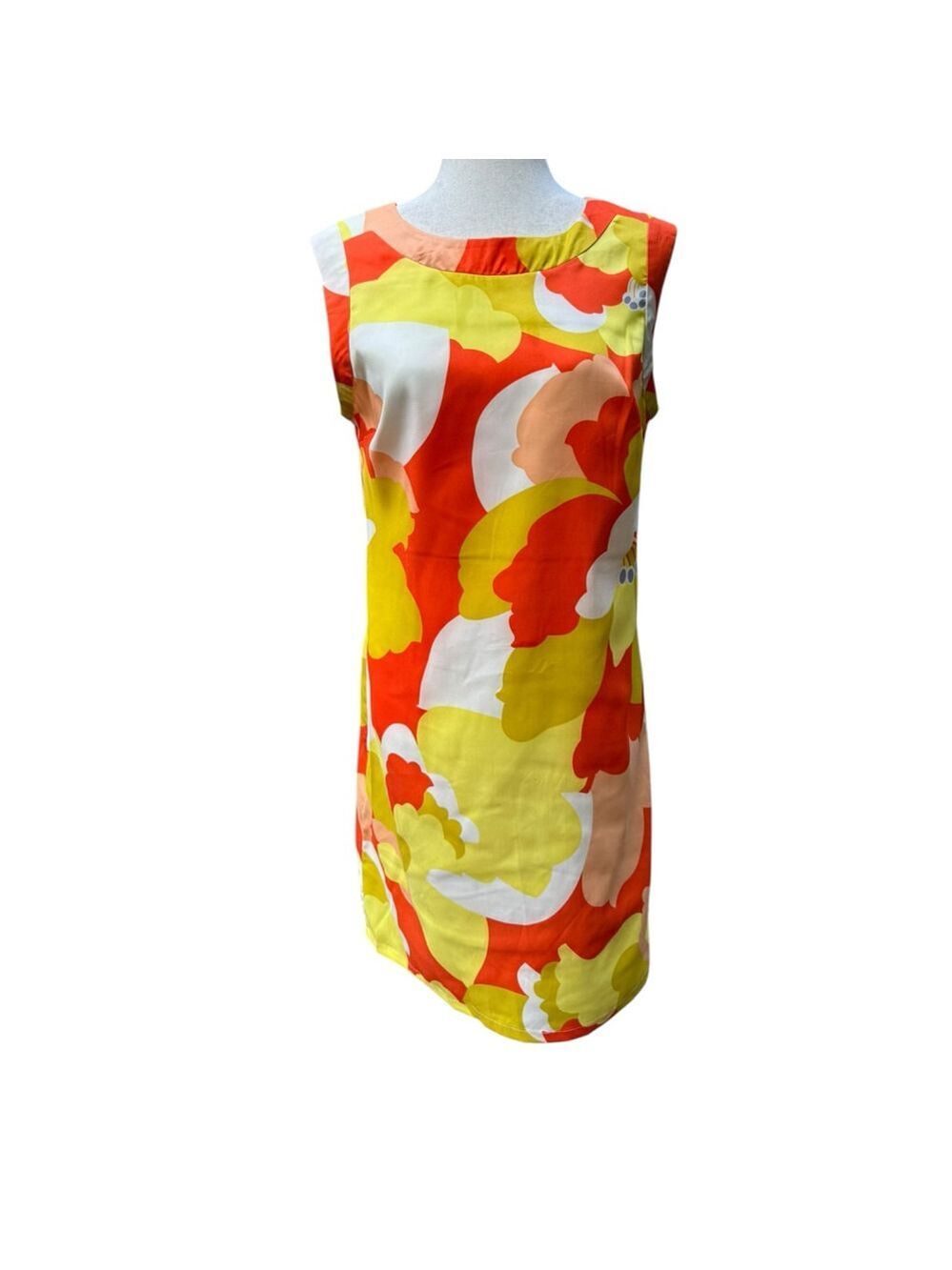 NWT Max Sport LA Floral Shift Dress M Sleeveless Mod Retro Flower Print 8 / 10